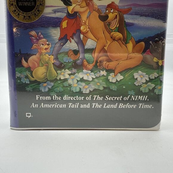 All Dogs Go to Heaven vintage 1989 Clamshell VHS Don Bluth SEALED Hype Sticker - Picture 2 of 11